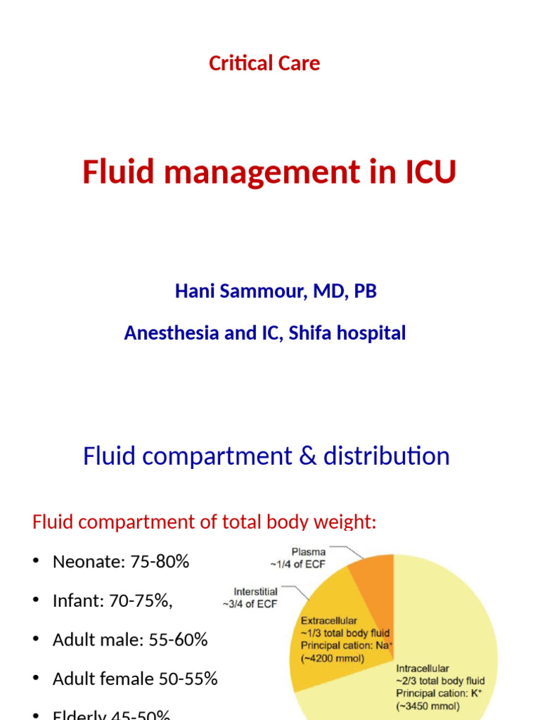 11) Fluid Management in ICU | PDF | Saline (Medicine) | Medical Specialties