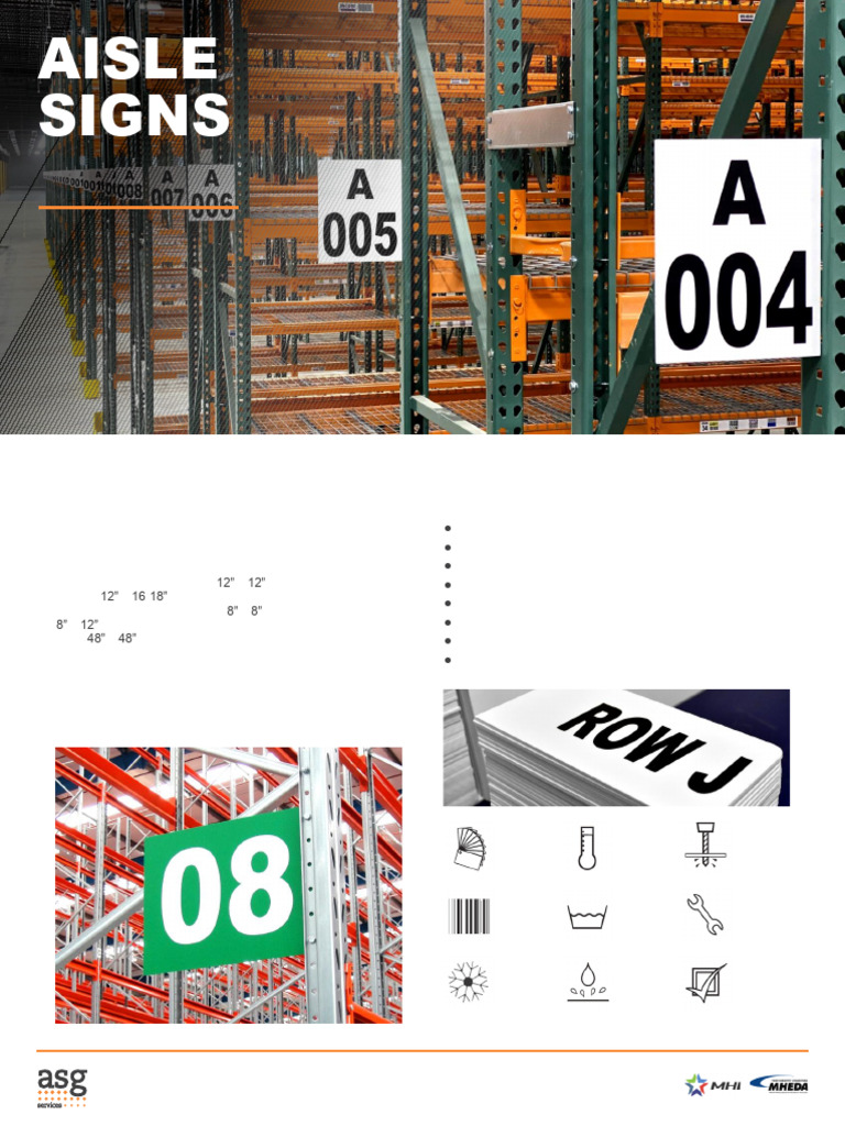 Aisle Sign Solutions for Warehouses | PDF | Warehouse