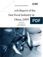 Research Report of The Fast Food Industry in China 2009