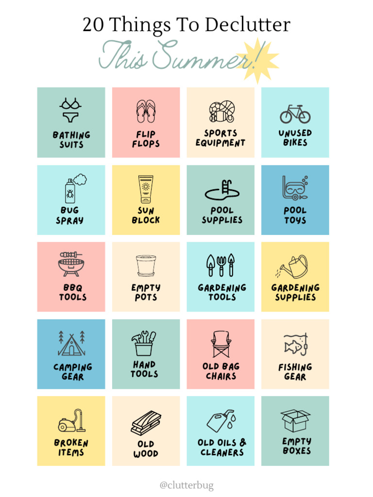 20 Things To Declutter This Summer! | PDF