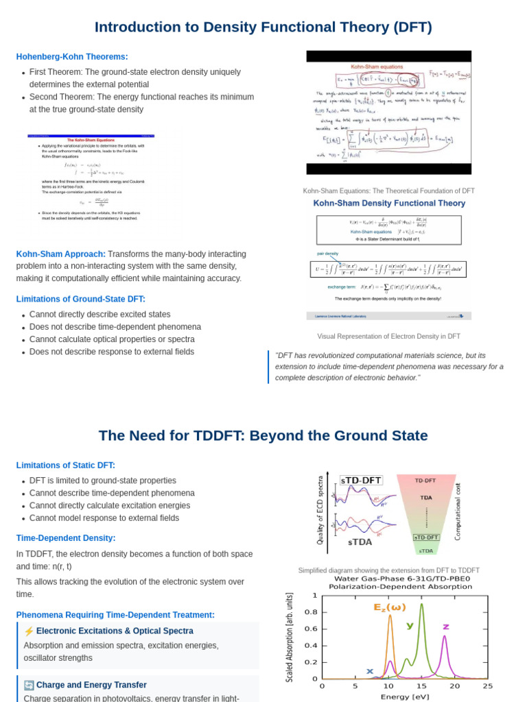 TDDFT: Advancements in Electronic Dynamics | PDF | Density Functional ...