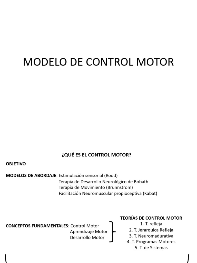 Esquema del Control Motor | PDF | Ciencias del comportamiento | Sicología