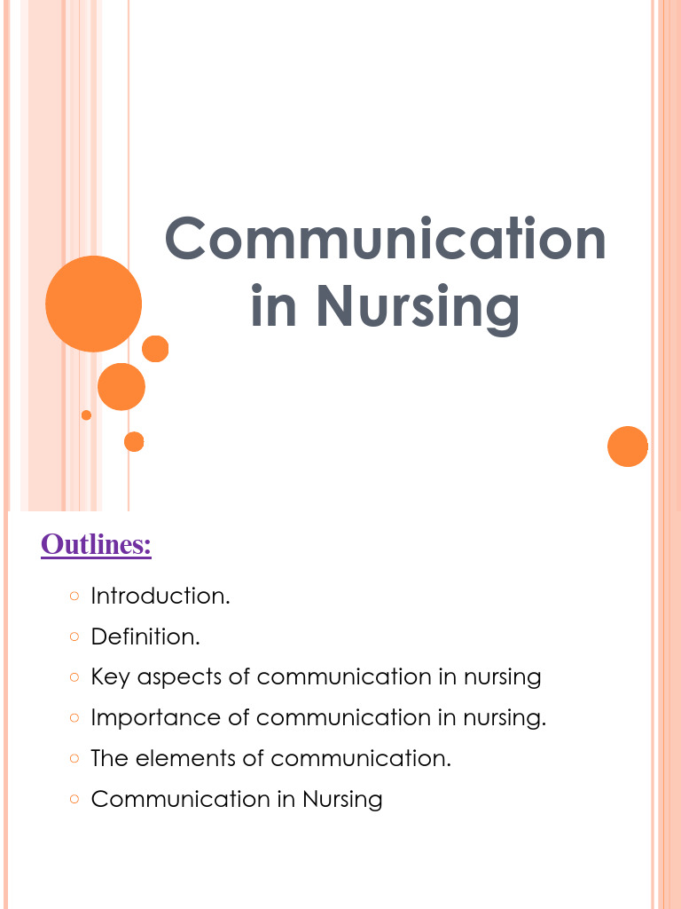 Effective Communication in Nursing | PDF | Communication | Nonverbal ...