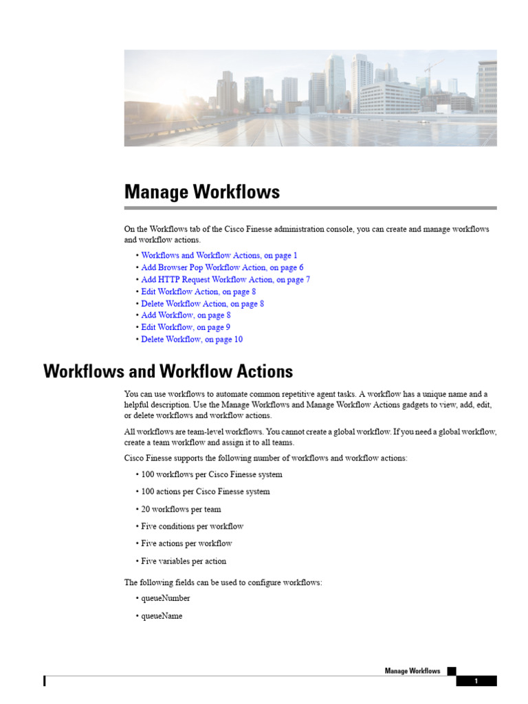 Cisco Finesse Workflow Management Guide | PDF | Icon (Computing ...
