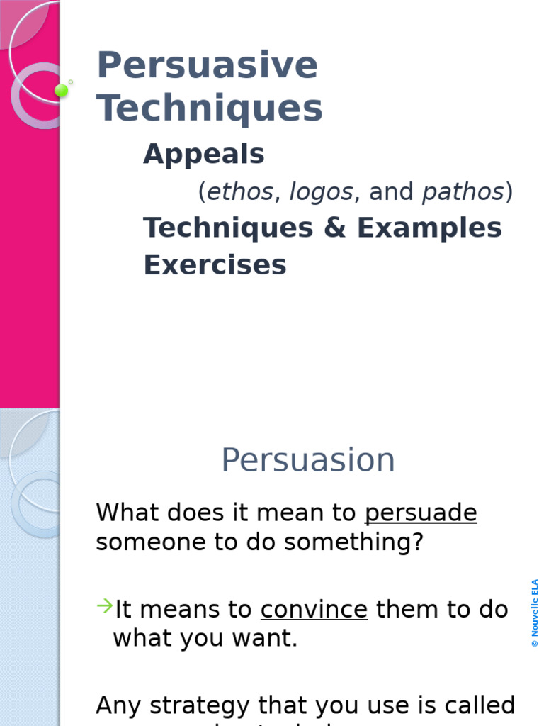 Persuasive Techniques | PDF | Logos