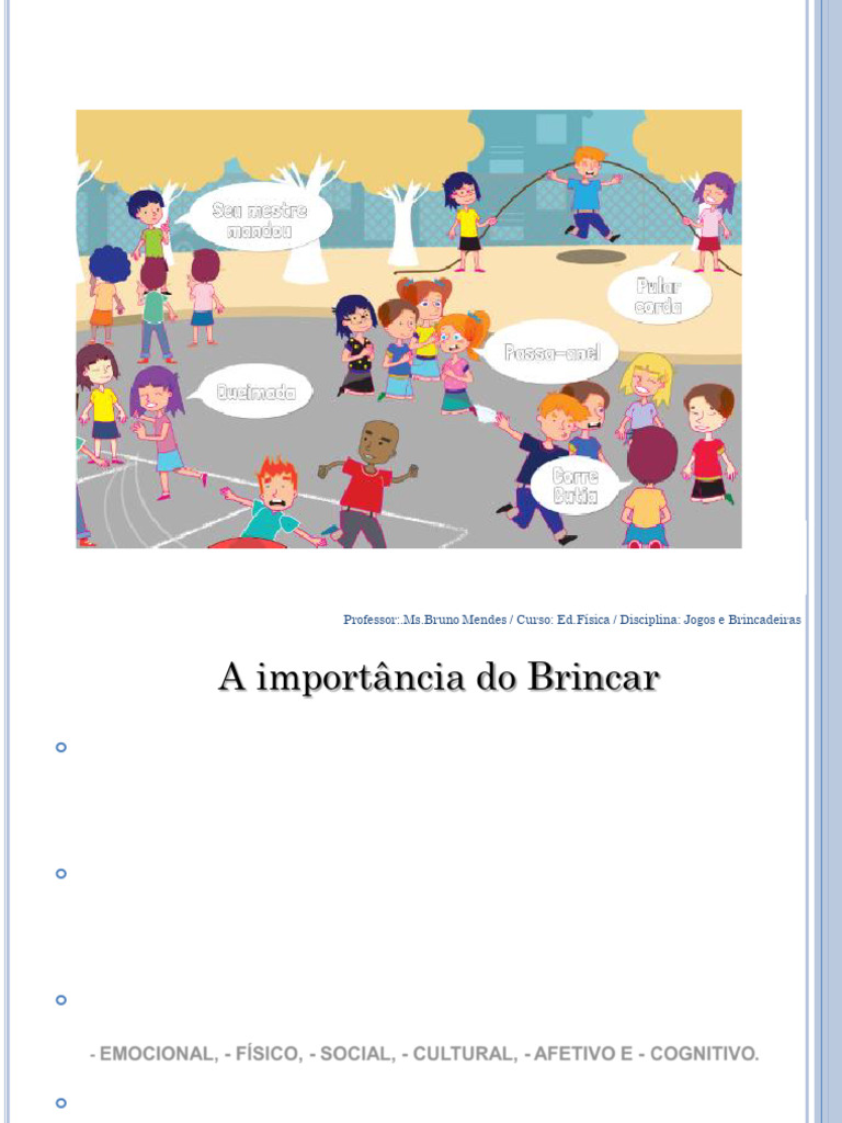 Importância do Brincar na Educação Infantil | PDF