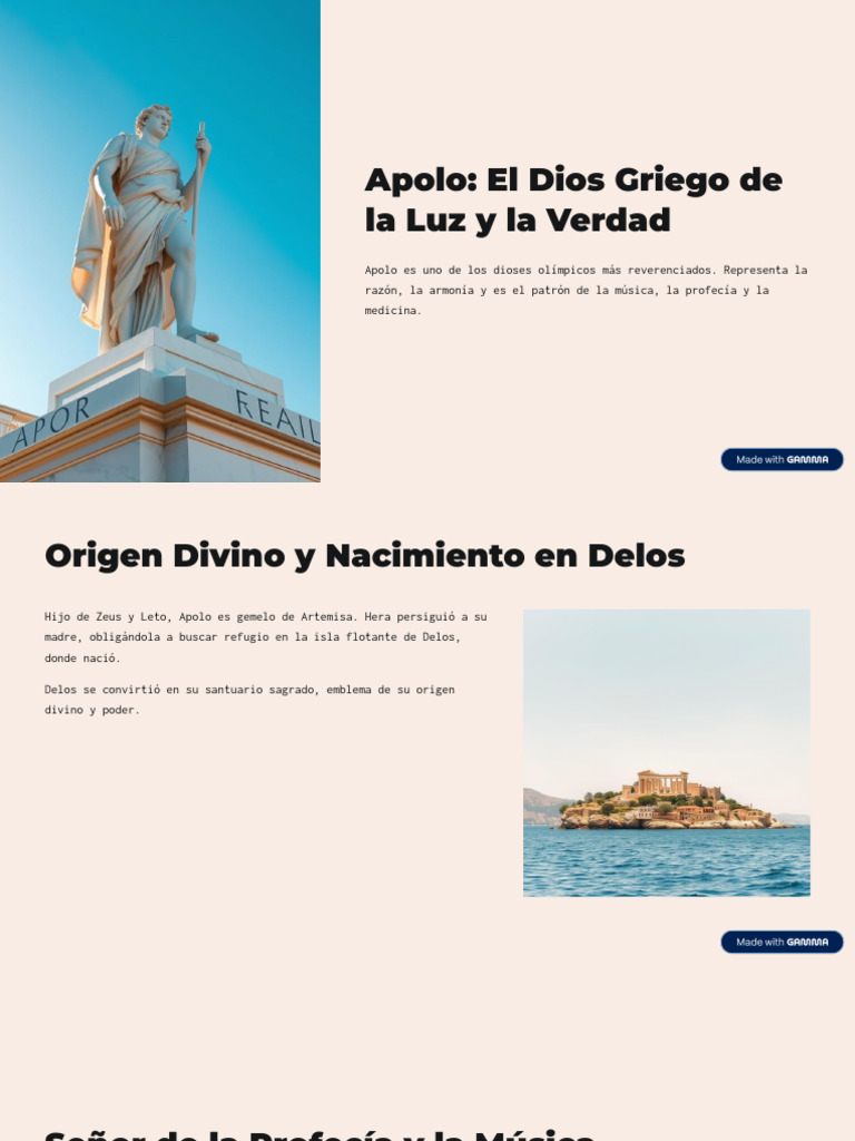 Apolo El Dios Griego de La Luz y La Verdad | PDF