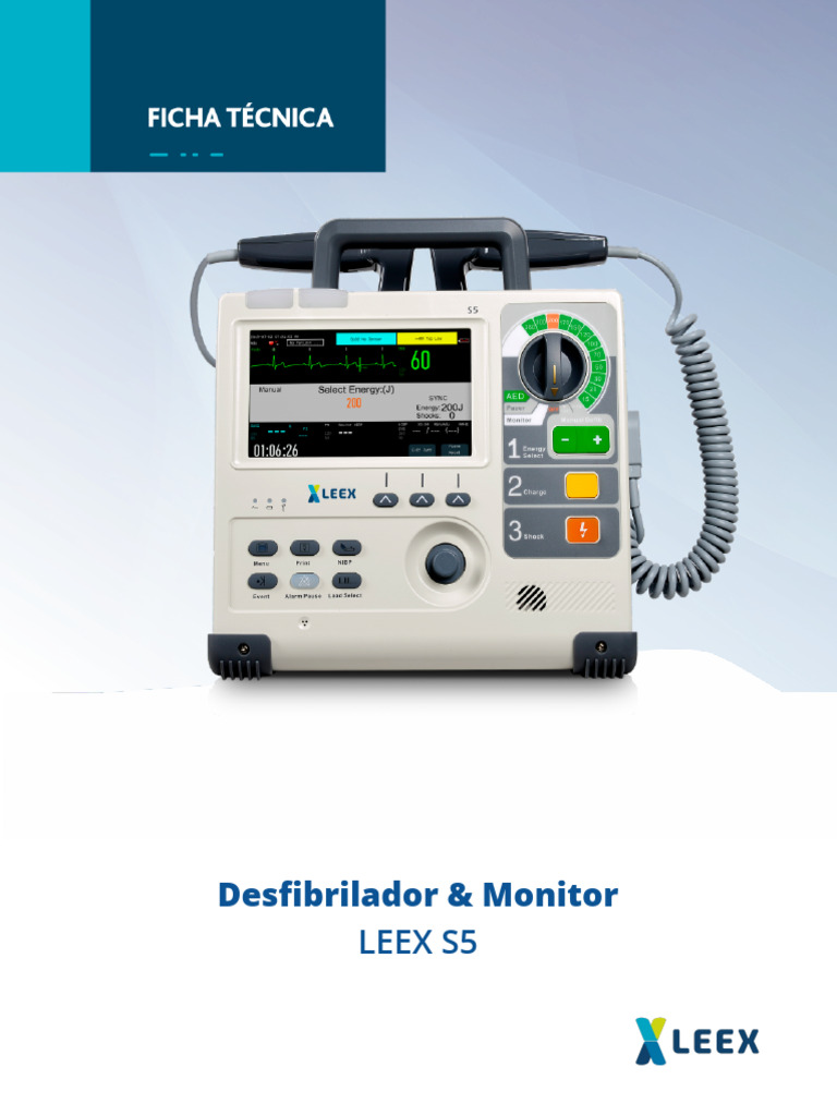 Desfibrilador Monitor LEEX S5: Especificaciones | PDF | Cardiología ...