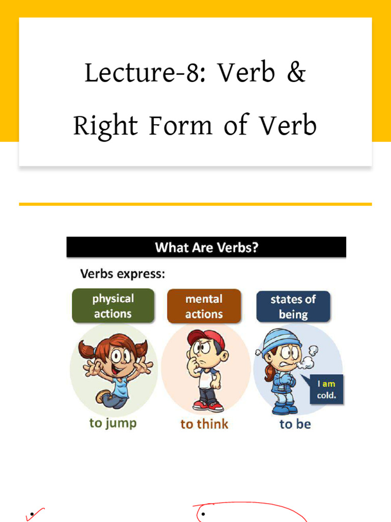 English Grammar Lecture 8 Verb & Right Form of Verb Compressed 1 | PDF ...