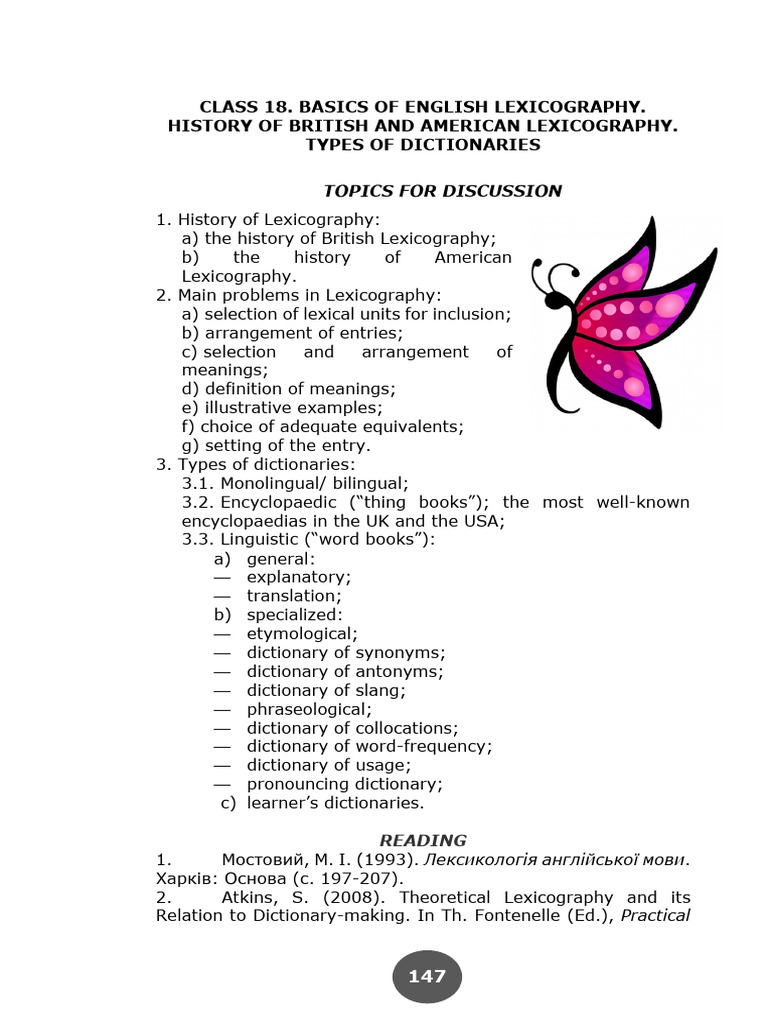 History and Types of Lexicography | PDF | Lexicography | Dictionary