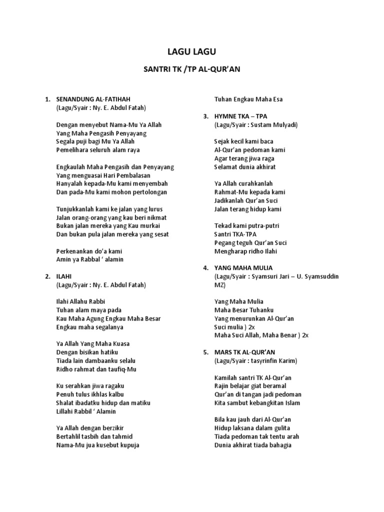 Lagu Lagu Islam
