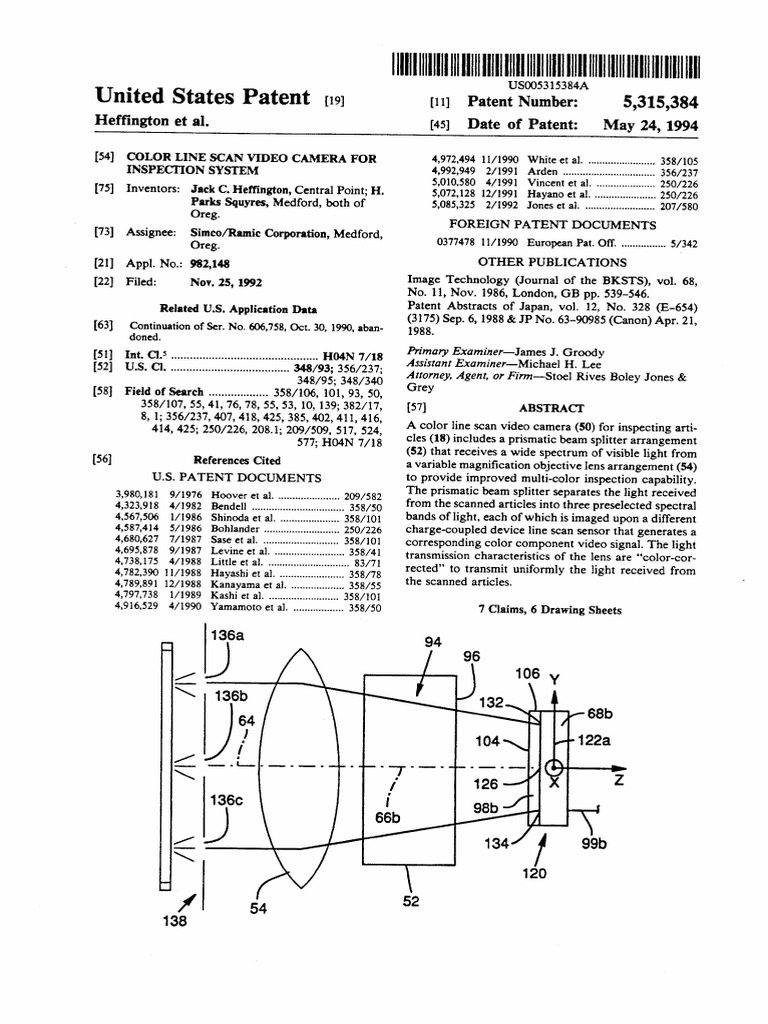 Color Line Scan Video Camera For Inspection System | PDF