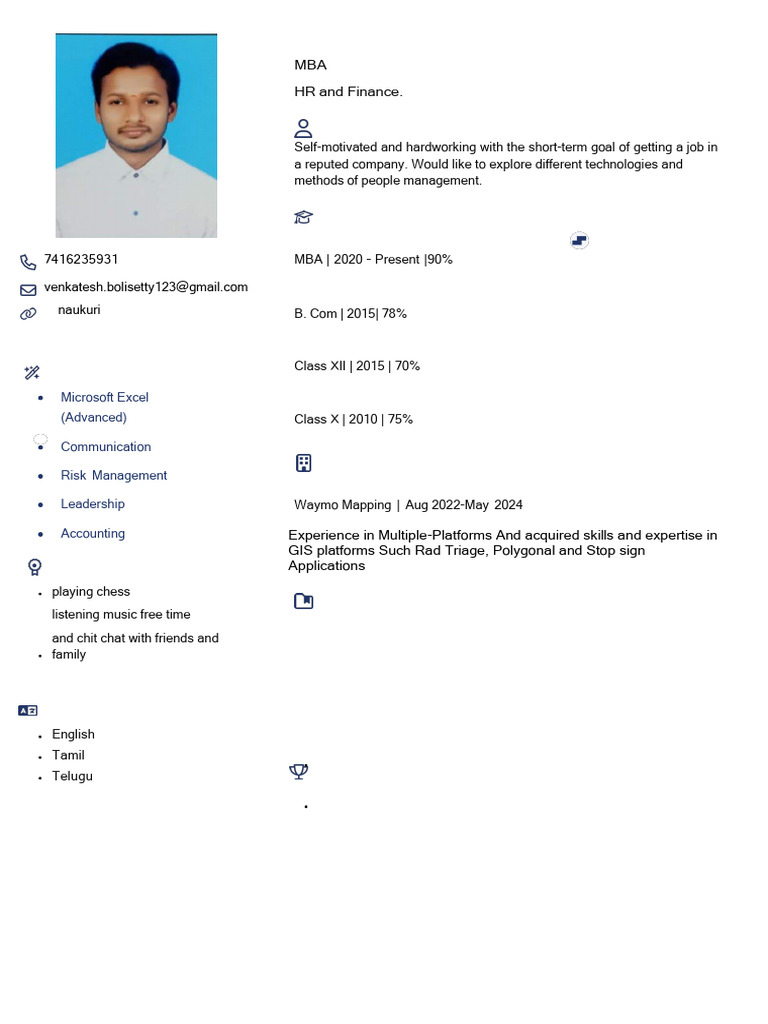 Mapping Picture Resume | PDF