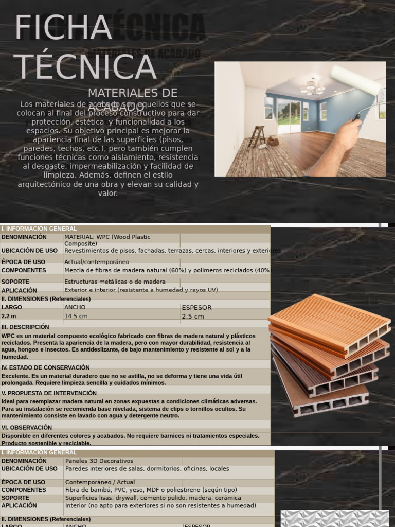Materiales de Acabado en Construcción | PDF | Lentes | Madera