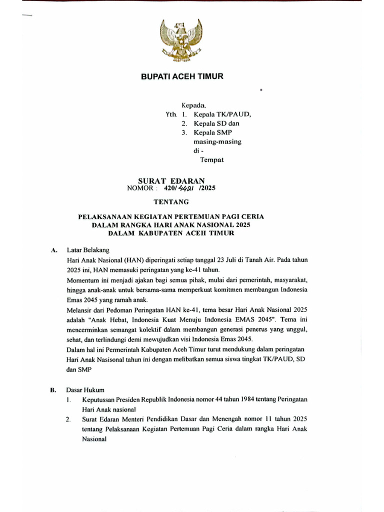Surat Edaran | PDF