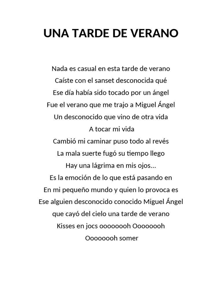 Una Tarde de Verano | PDF