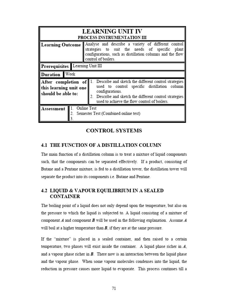 Control Strategies for Distillation Systems | PDF | Distillation | Boiler