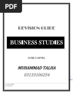 Download Business Studies Revision Guide O Level by Muhammad Talha SN89481001 doc pdf