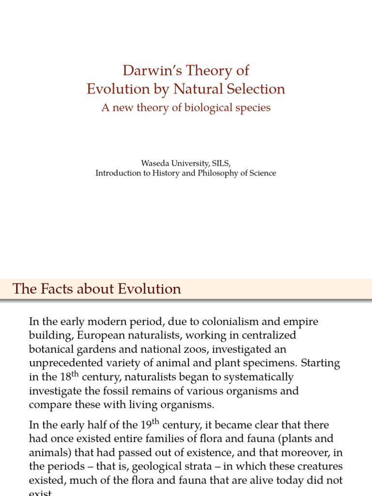 Theory of Evolution by Natural Selection - Darwin | PDF | Homo
