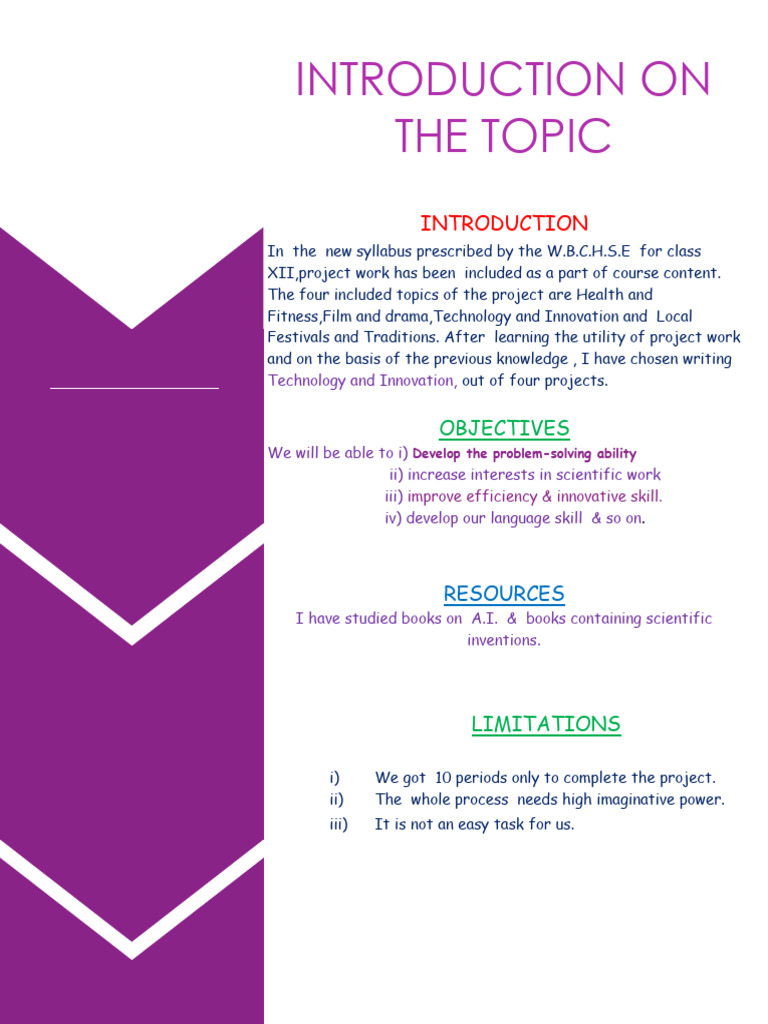 Introduction On The Topic | PDF