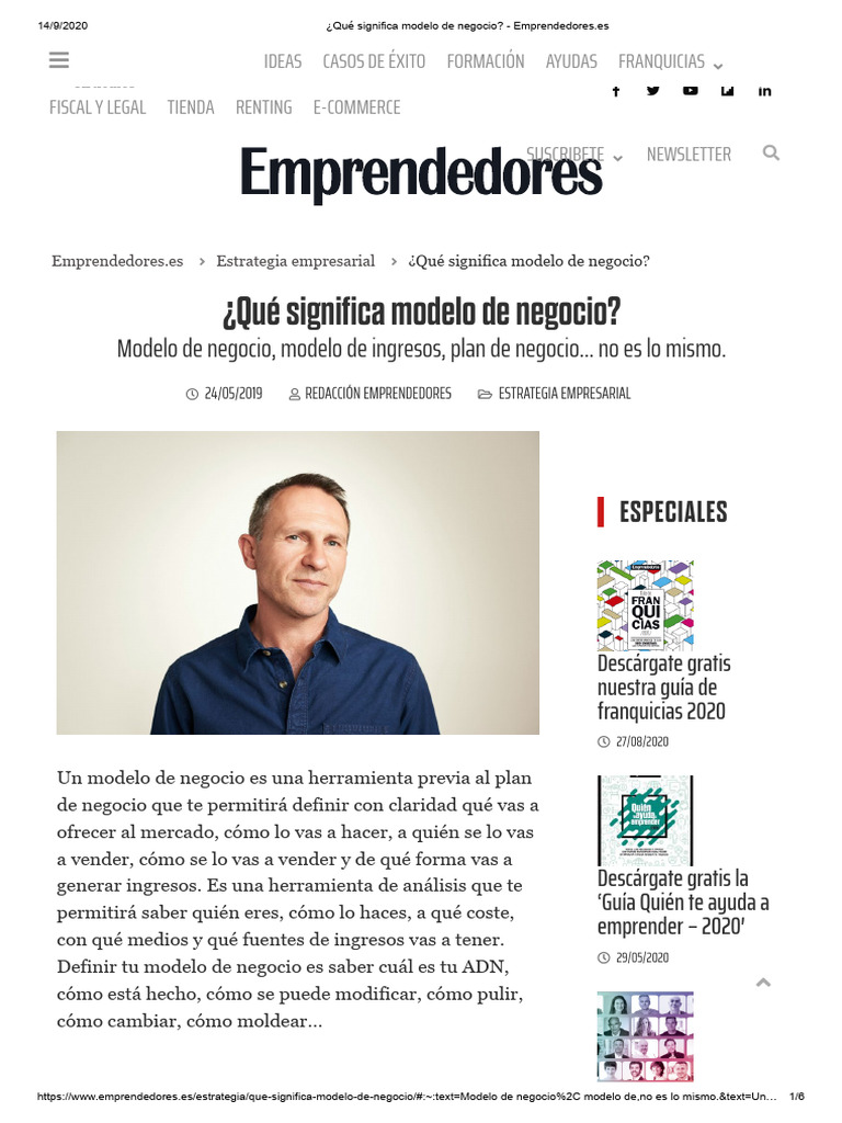 Claves para Definir un Modelo de Negocio | PDF | Modelo de negocio ...