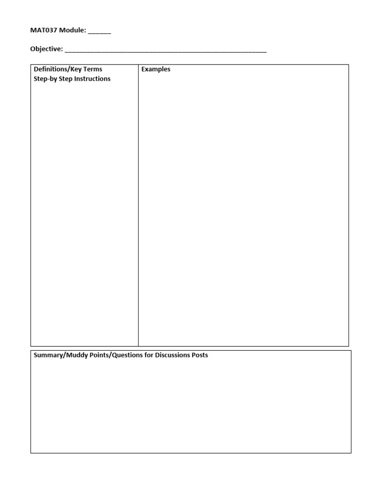 Notes Template | PDF