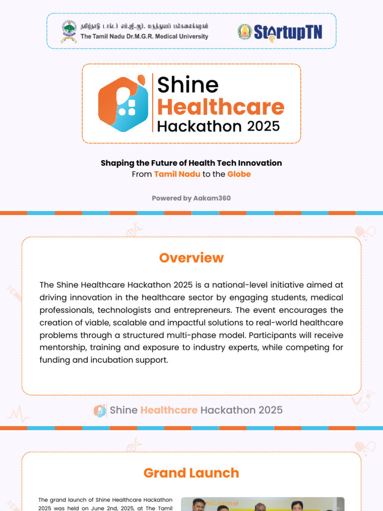 Outreach Deck - Shine Healthcare Hackathon 2025 | PDF | Health Care ...