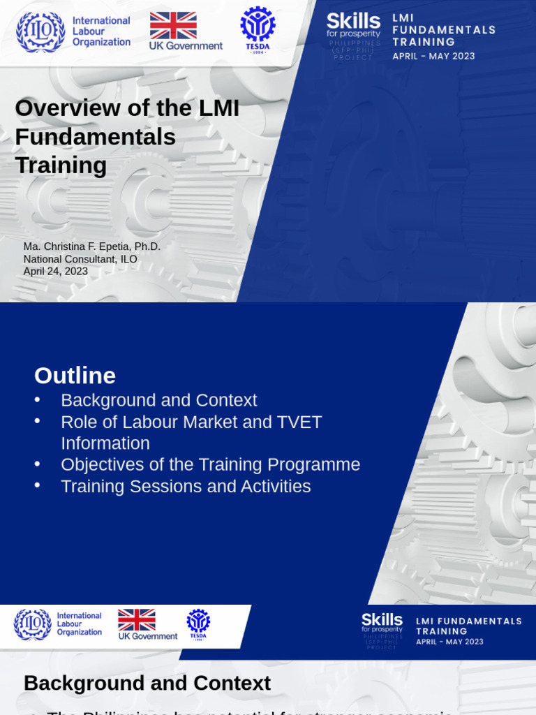 DAY 1 Overview of The LMI Fundamentals Training April 24 2023 Updated ...