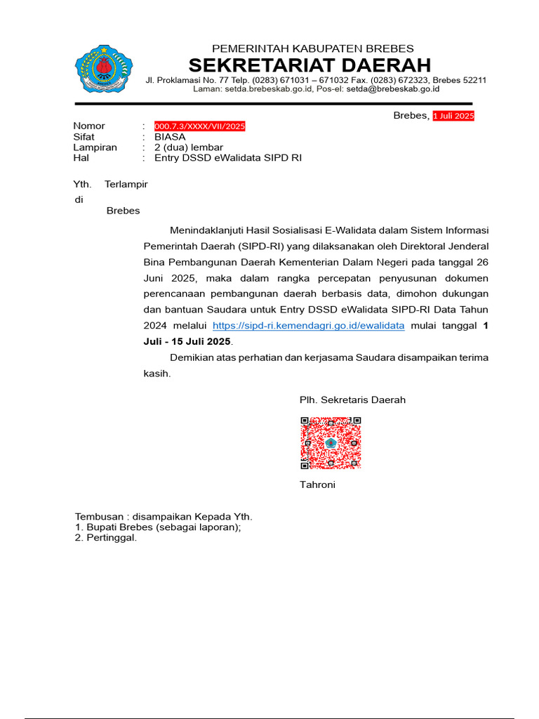 Entry DSSD eWalidata SIPD 2024 | PDF