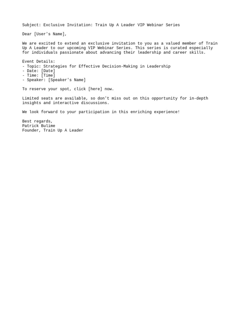 Example 2 - Train Up A Leader | PDF