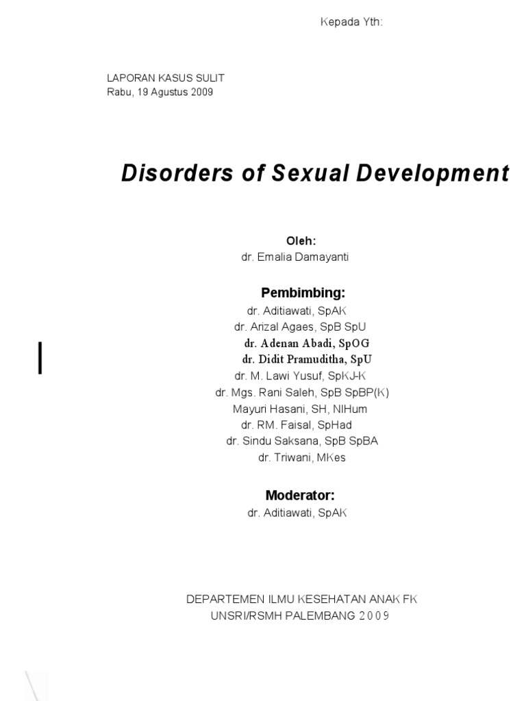 Disorders of Sexual Development | PDF