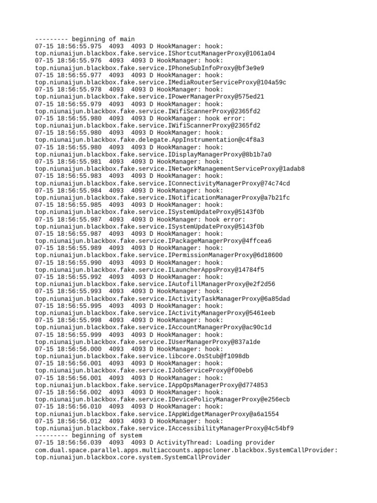 Android Hook Manager Log Analysis | PDF | Android (Operating System ...