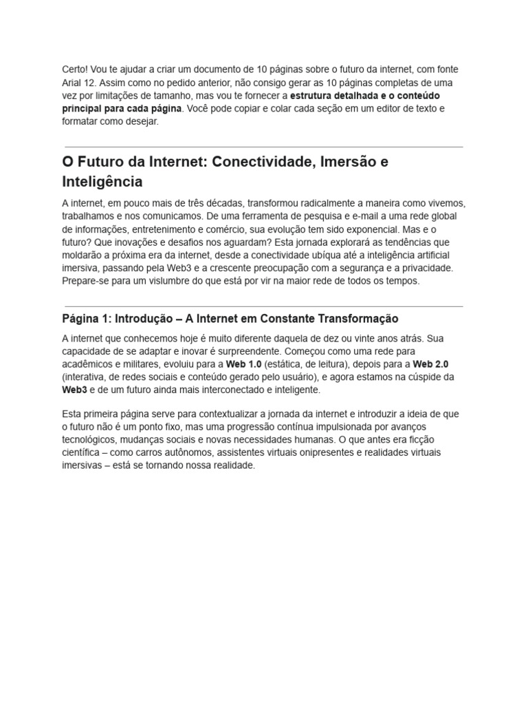 Futuro da Internet: Conectividade e Inovação | PDF | Internet das ...