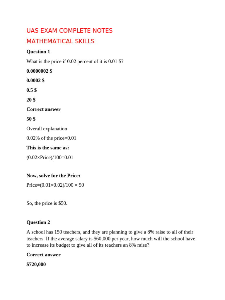 UAS Exam Sample Questions and Solutions | PDF | Equal Opportunity ...