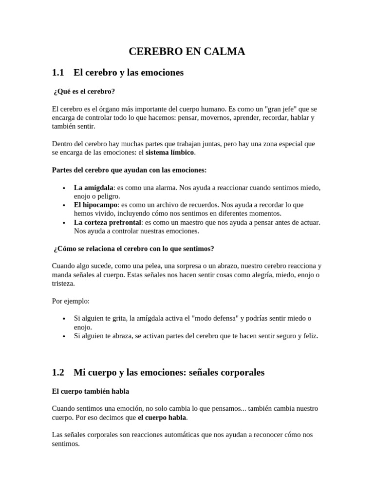 Emociones y su impacto en el cerebro | PDF | Las emociones | Temor