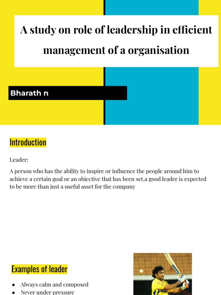 Leadership's Role in Organizational Management | PDF