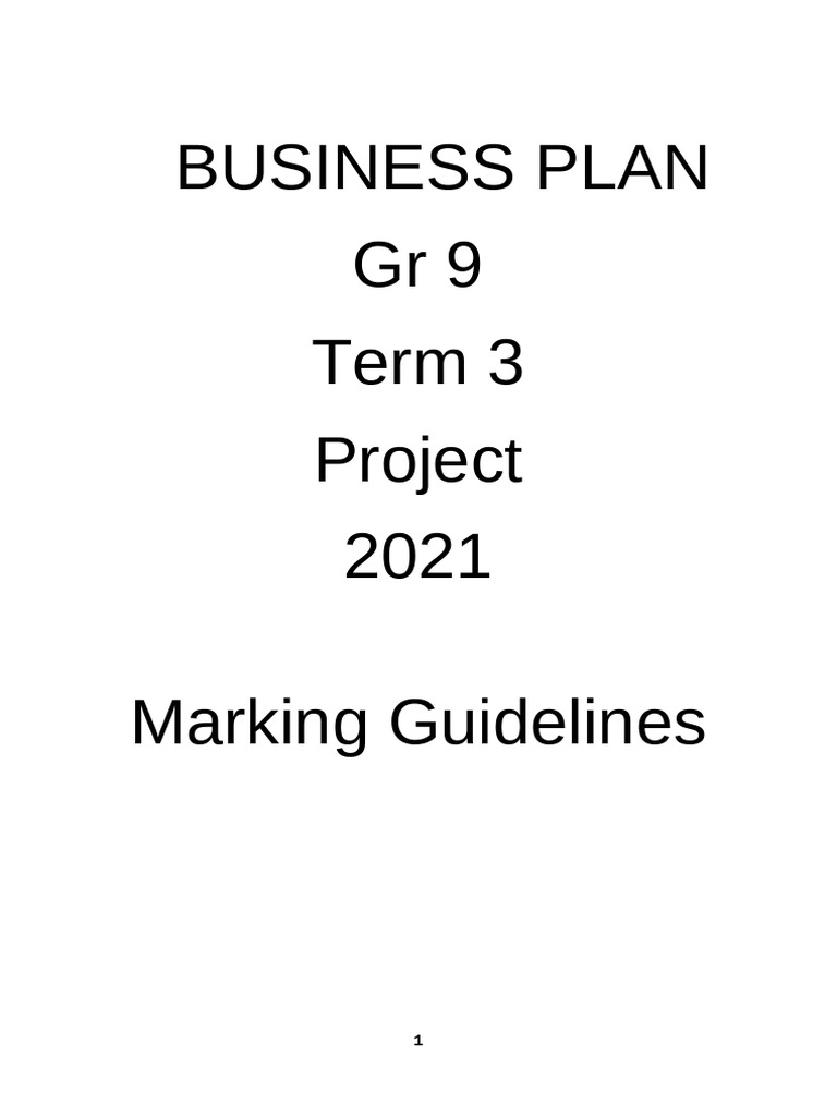 Grade 9 Business Plan Project Guide | PDF | Swot Analysis | Cognition