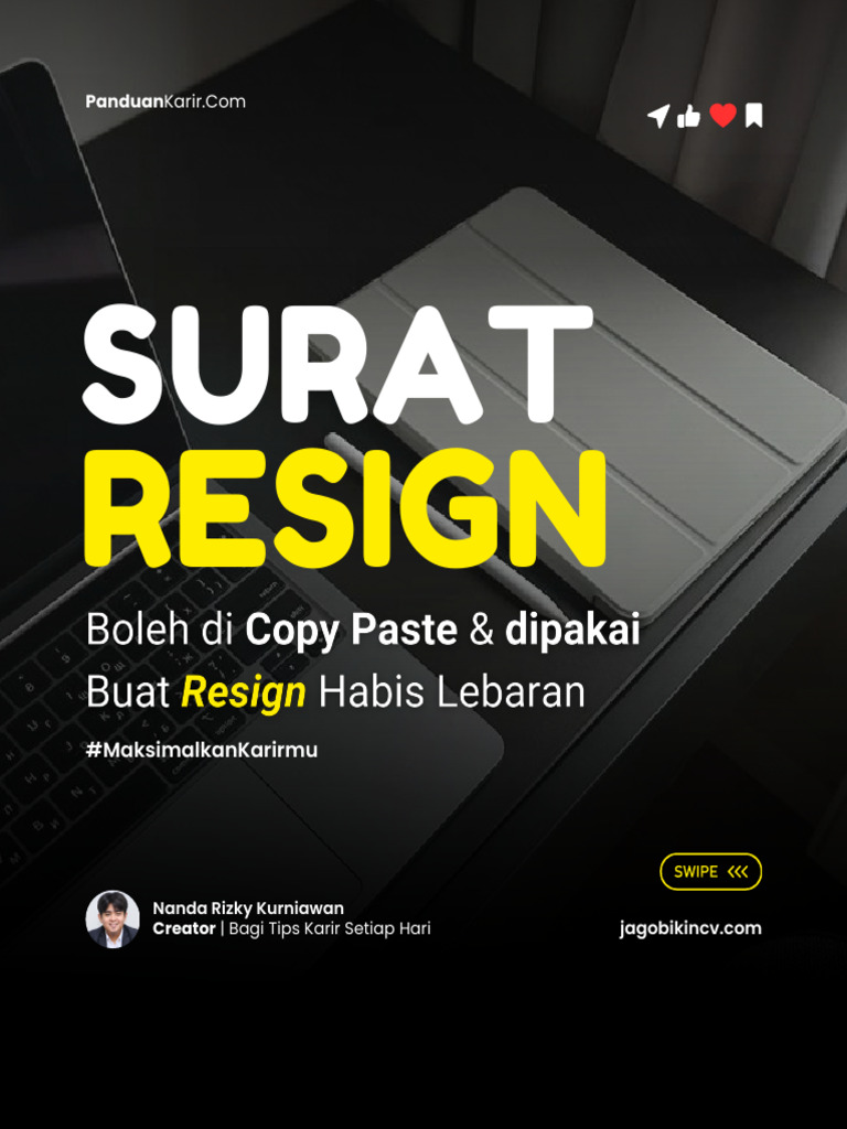 Contoh Surat Resign Sederhana dan Efektif | PDF