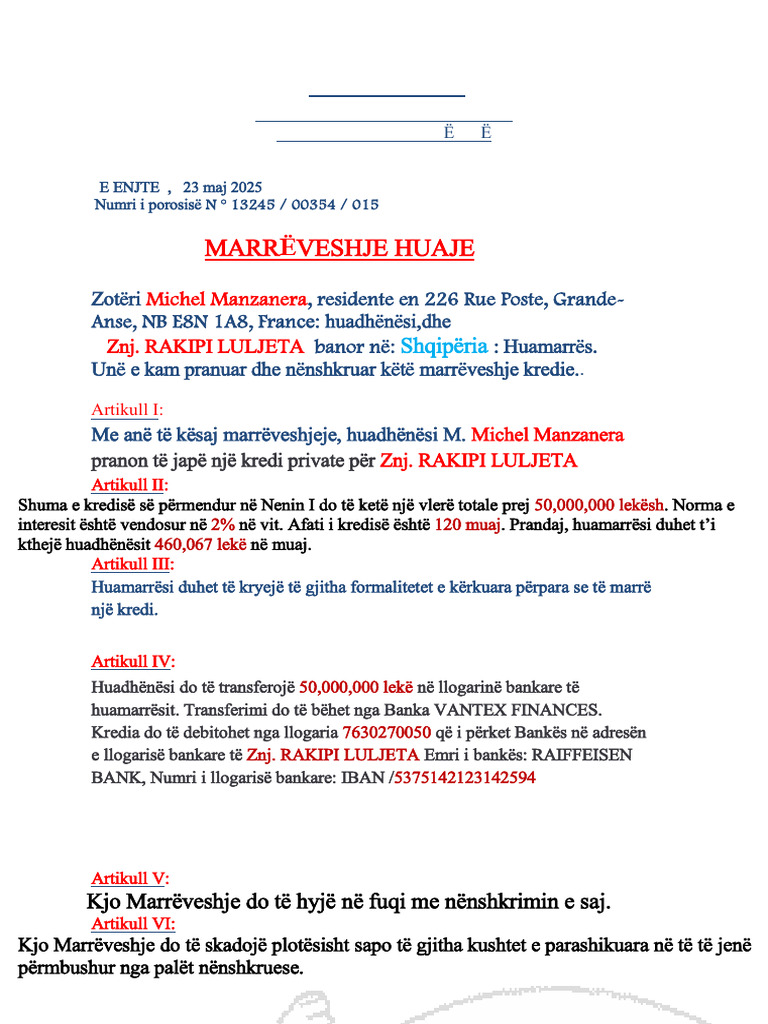 Kontrata RAKIPI | PDF