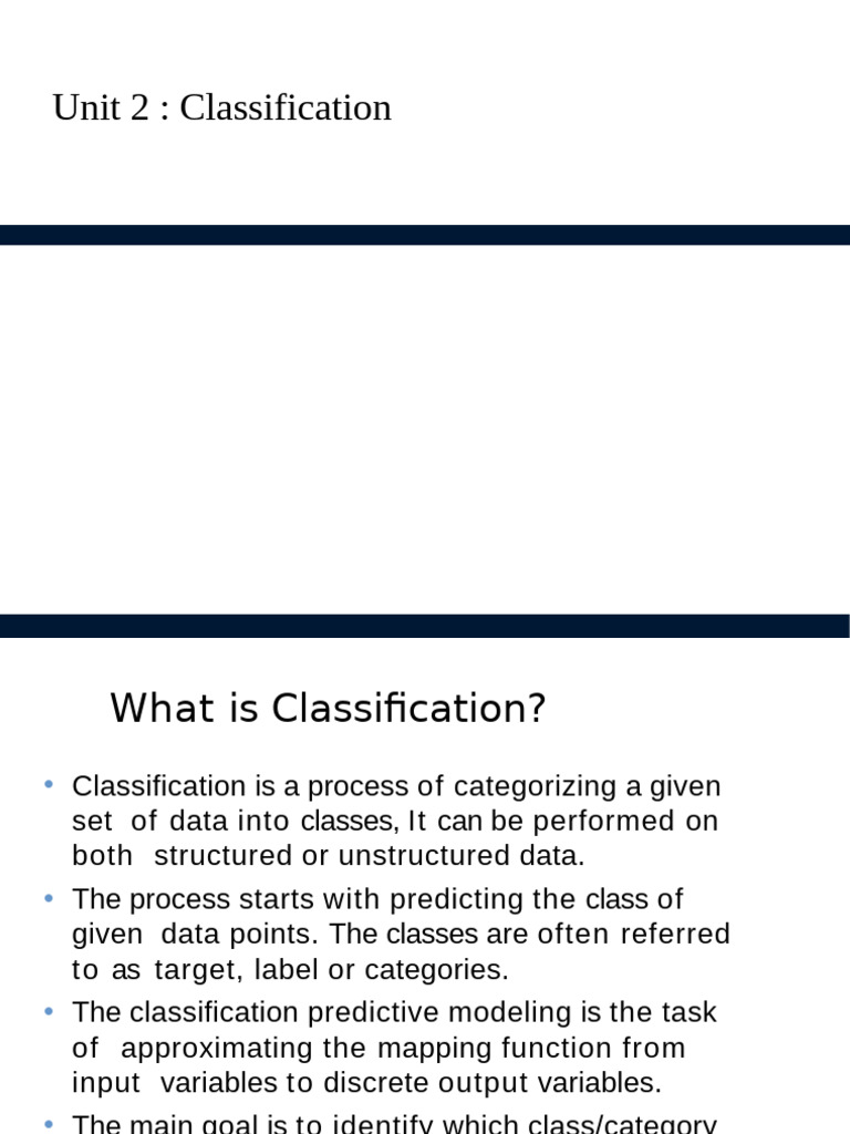 Understanding Data Classification Basics | PDF | Support Vector Machine ...