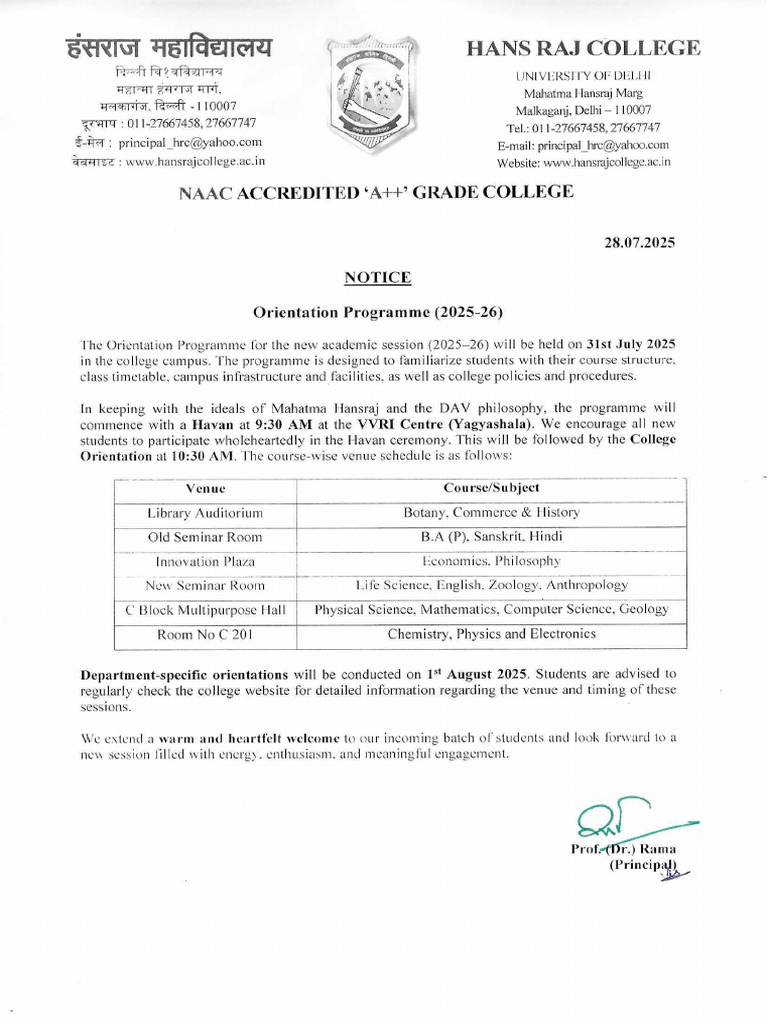 Notice Orientation 2025 0001 | PDF