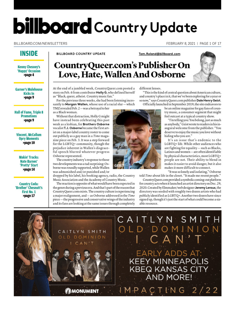 Country Update 2021 0208 | PDF | American Country Music | Country Music