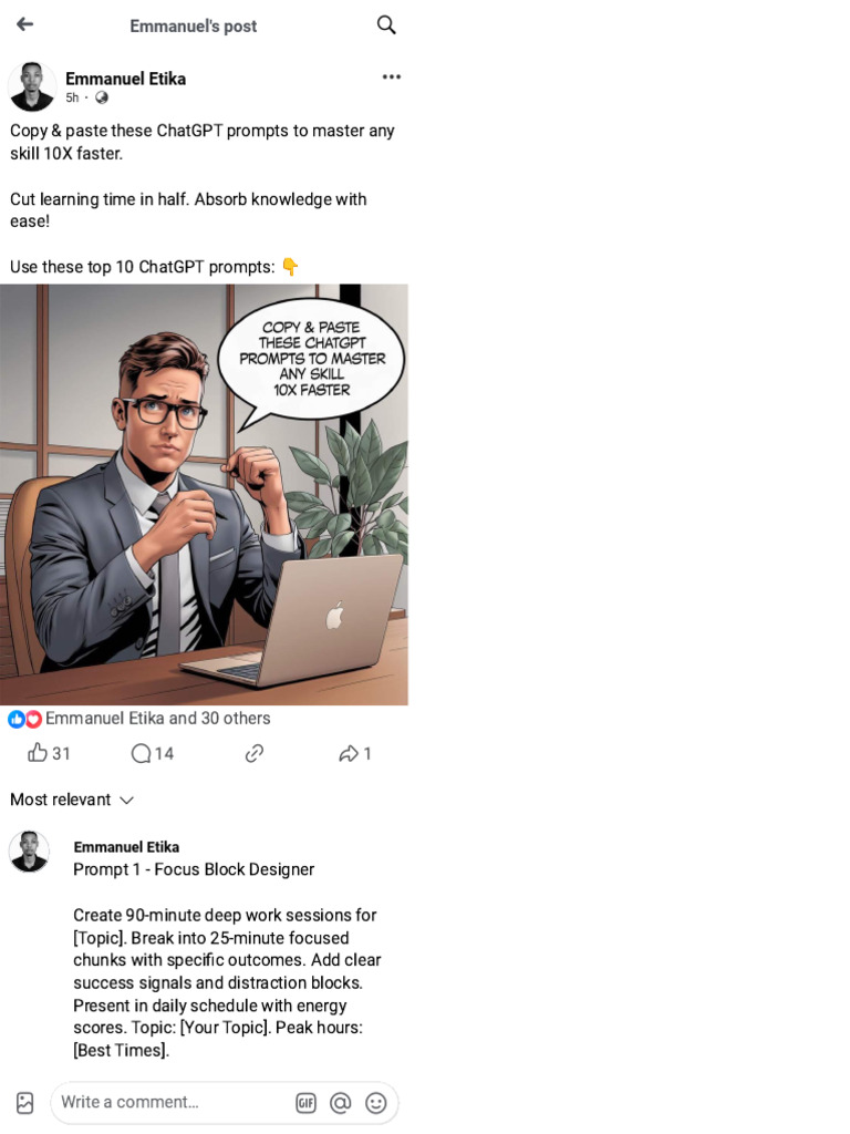 GPT Prompt To Work Faster | PDF | Intelligence | Psychological Concepts