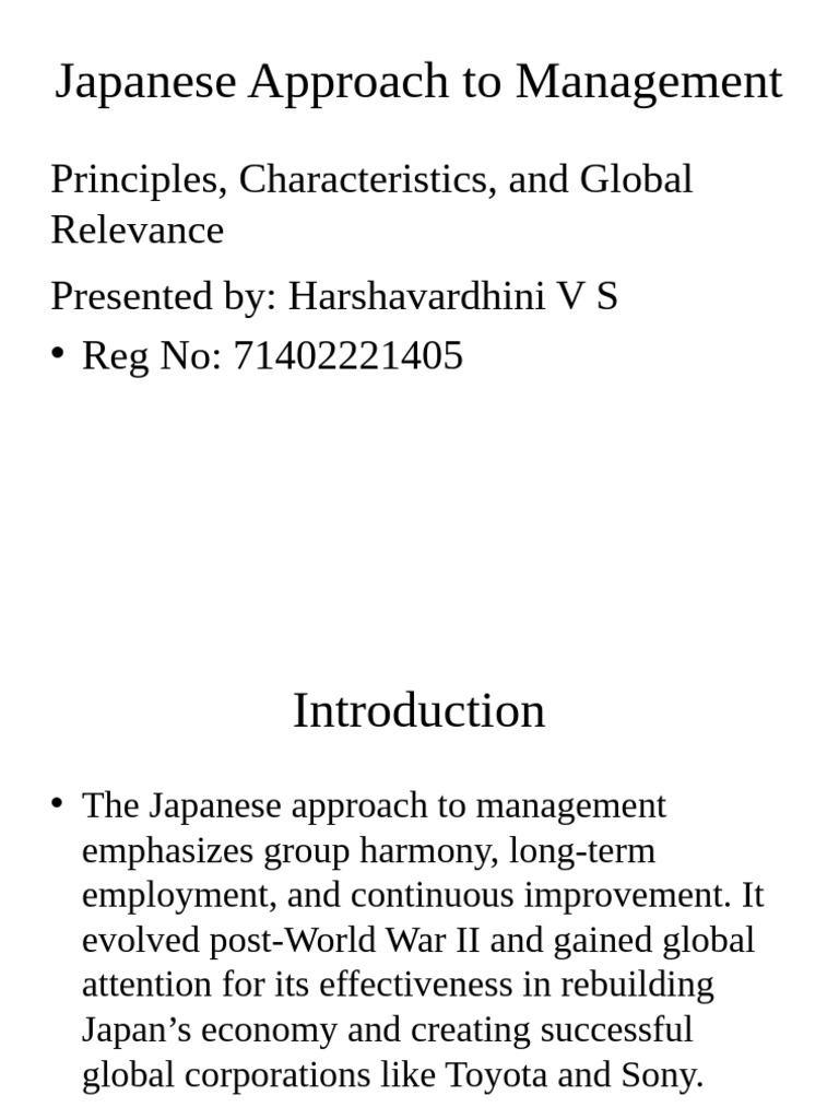 Japanese Management Practices Overview | PDF | Organizational Culture ...