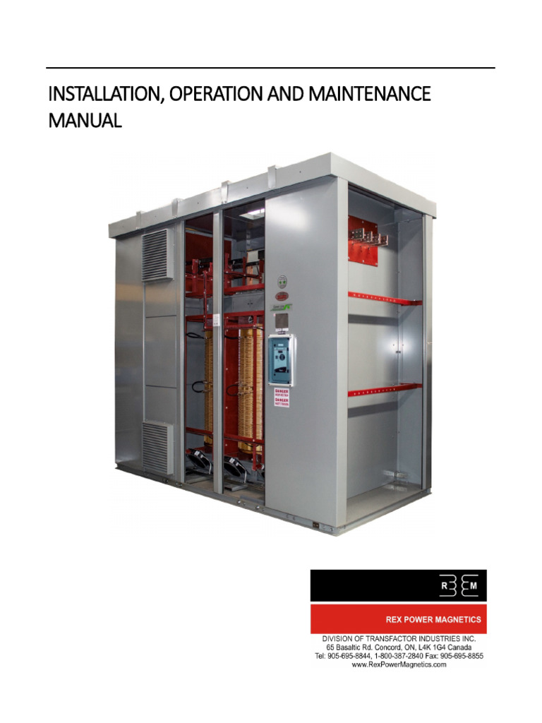 Dry-Type Power Transformers Manual | PDF | Transformer | Insulator ...