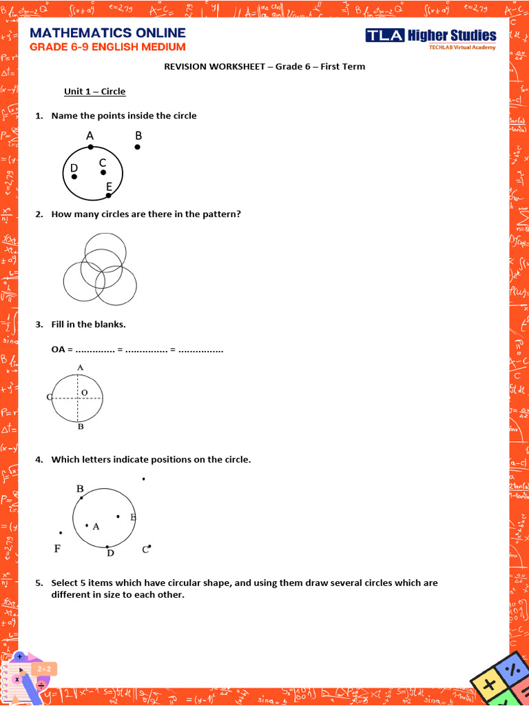 Mathematics - Grade 6 - First Term Revision | PDF | Numbers | Discrete ...