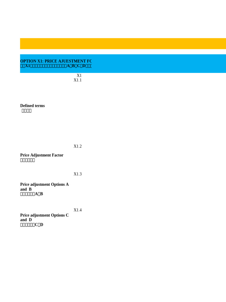 NEC4 Option X1: Inflation Price Adjustment | PDF | Subcontractor ...
