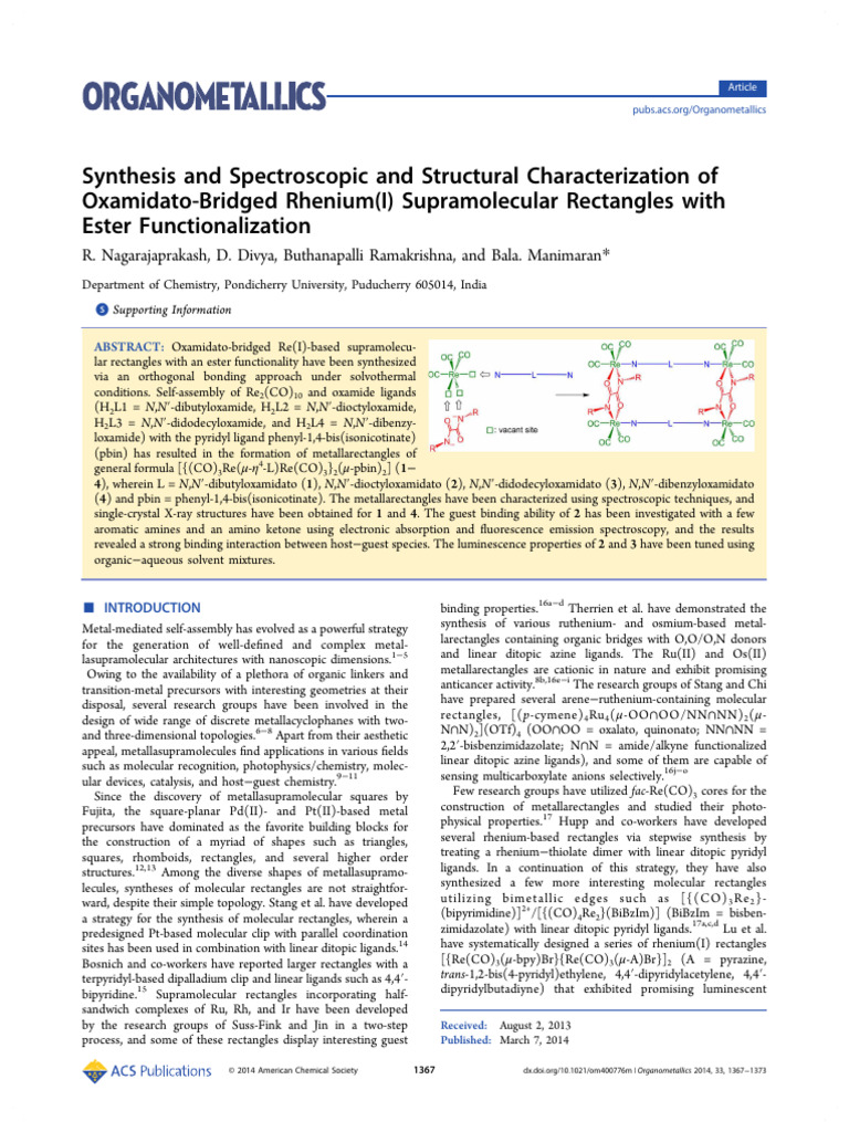 Synthesis and Spectroscopic and Structur | PDF | Spectroscopy ...