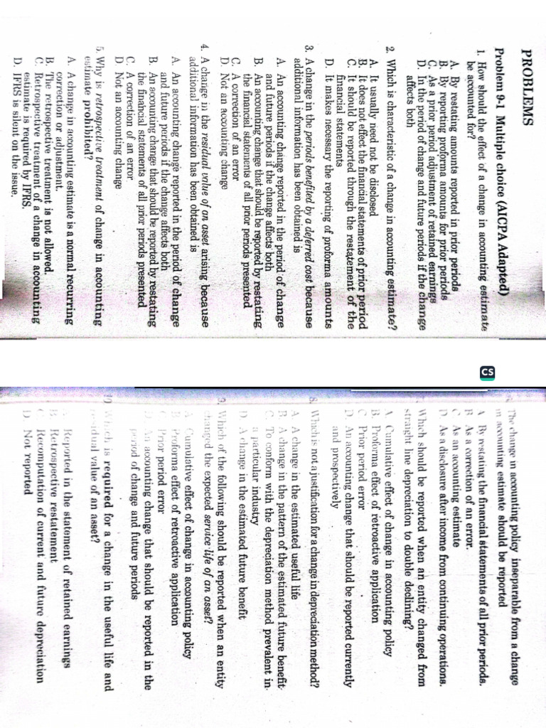 Intacc3 Chapter 9 Multiple Choice by Valix | PDF