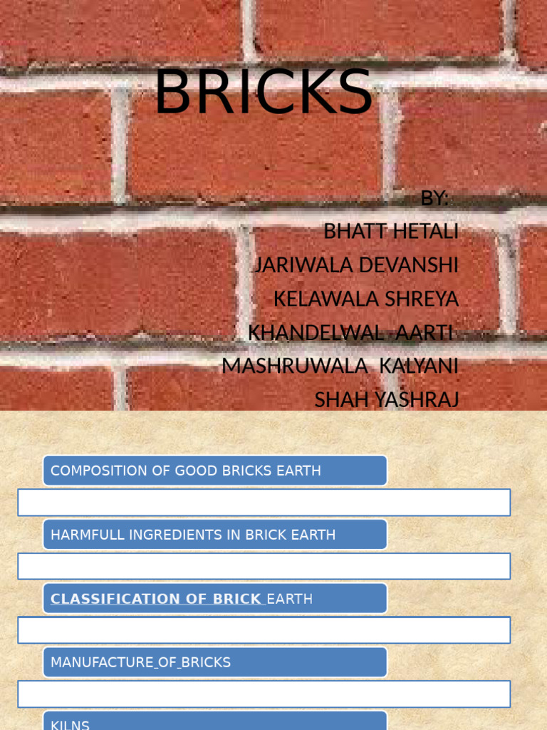 Bricks 140924114206 Phpapp01 | PDF | Brick | Lime (Material)